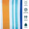 Sunnydaze Extra Large Quilted Hammock with Spreader Bars – 2-Person Hammock for Outside – Caribbean Stripe