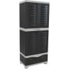 Sunnydaze Lockable Storage Cabinet – Indoor or Garage Storage Cabinet with 3 Adjustable Shelves – 57.5″ H – Garage, Office, Home, Laundry Room – Charcoal(Charcoal)