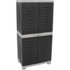 Sunnydaze Lockable Storage Cabinet – Indoor or Garage Storage Cabinet with 3 Adjustable Shelves – 57.5″ H – Garage, Office, Home, Laundry Room – Charcoal(Charcoal)