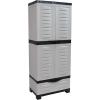 Sunnydaze Lockable Storage Cabinet – Indoor or Garage Storage Cabinet with 3 Adjustable Shelves – 57.5″ H – Garage, Office, Home, Laundry Room – Charcoal(Grey)