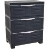 Sunnydaze 3-Tier Storage Cabinet with Drawers – Indoor or Garage Plastic Storage Drawers Organizer – 29.5″ H – Garage, Office, Home, Laundry Room – Gray w/Charcoal Trim(Charcoal)