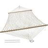 Sunnydaze Cotton Rope Hammock for Outside – 450-Pound Capacity Indoor or Outdoor Hammock with Spreader Bars – Brown(Natural)