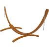 Sunnydaze Curved Wood Hammock Stand Only – 2-Person Wooden Hammock Stand for Outside with 400-Pound Capacity- 12-Foot(12 ft)