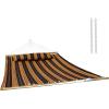 Sunnydaze Extra Large Quilted Hammock with Spreader Bars – 2-Person Hammock for Outside – Woodland Stripe