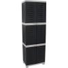 Sunnydaze Lockable Storage Cabinet – Indoor or Garage Storage Cabinet with 3 Adjustable Shelves – 57.5″ H – Garage, Office, Home, Laundry Room – Charcoal(Charcoal)