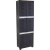 Sunnydaze Lockable Storage Cabinet – Indoor or Garage Storage Cabinet with 3 Adjustable Shelves – 57.5″ H – Garage, Office, Home, Laundry Room – Charcoal(Shadow)