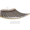 Sunnydaze Outdoor Hammock with Spreader Bar – 450-Pound Capacity Curved Spreader Bar Hammock – Mountainside(Mountainside)