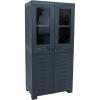 Sunnydaze Storage Cabinet – Plastic Storage Cabinet – 48.75″ H – Garage, Office, Home, Laundry Room(2-Window – 48.75″ H)