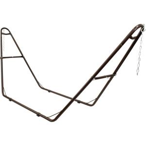 Sunnydaze Universal Double Hammock Stand Only – 550-Pound Capacity – Heavy-Duty Hammock Stand for Outside – Fits 9 to 14 Foot Hammocks – Black(Bronze)