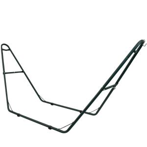 Sunnydaze Universal Double Hammock Stand Only – 550-Pound Capacity – Heavy-Duty Hammock Stand for Outside – Fits 9 to 14 Foot Hammocks – Black(Green)