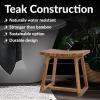 Sunnydaze 19″ Teak Shower Bench Seat – Water-Resistant Small Shower Stool – Wooden Bathroom Bench – 325 lb Capacity