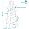 Sunnydaze 68.5-Inch H 4-Tier Industrial-Style A-Frame Ladder Shelf – MDP Shelves with Powder-Coated Steel Frame – Brown