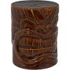 Sunnydaze Tropical Tiki Head Ceramic Garden Stool Side Table with Wood-Look Finish – Indoor or Outdoor Use – 17.25-Inch H