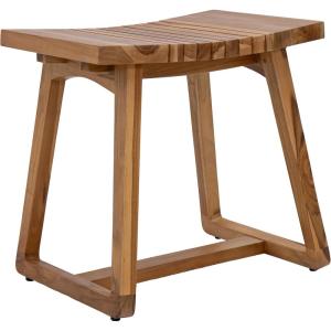 Sunnydaze 19″ Teak Shower Bench Seat – Water-Resistant Small Shower Stool – Wooden Bathroom Bench – 325 lb Capacity