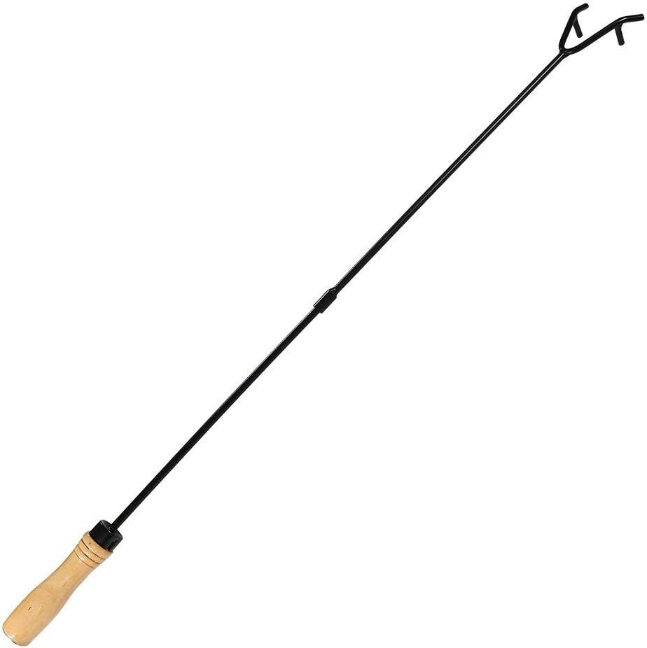 imageSunnydaze 32Inch Steel Fire Pit Poker with Wood Handle for Indoor and Outdoor Use