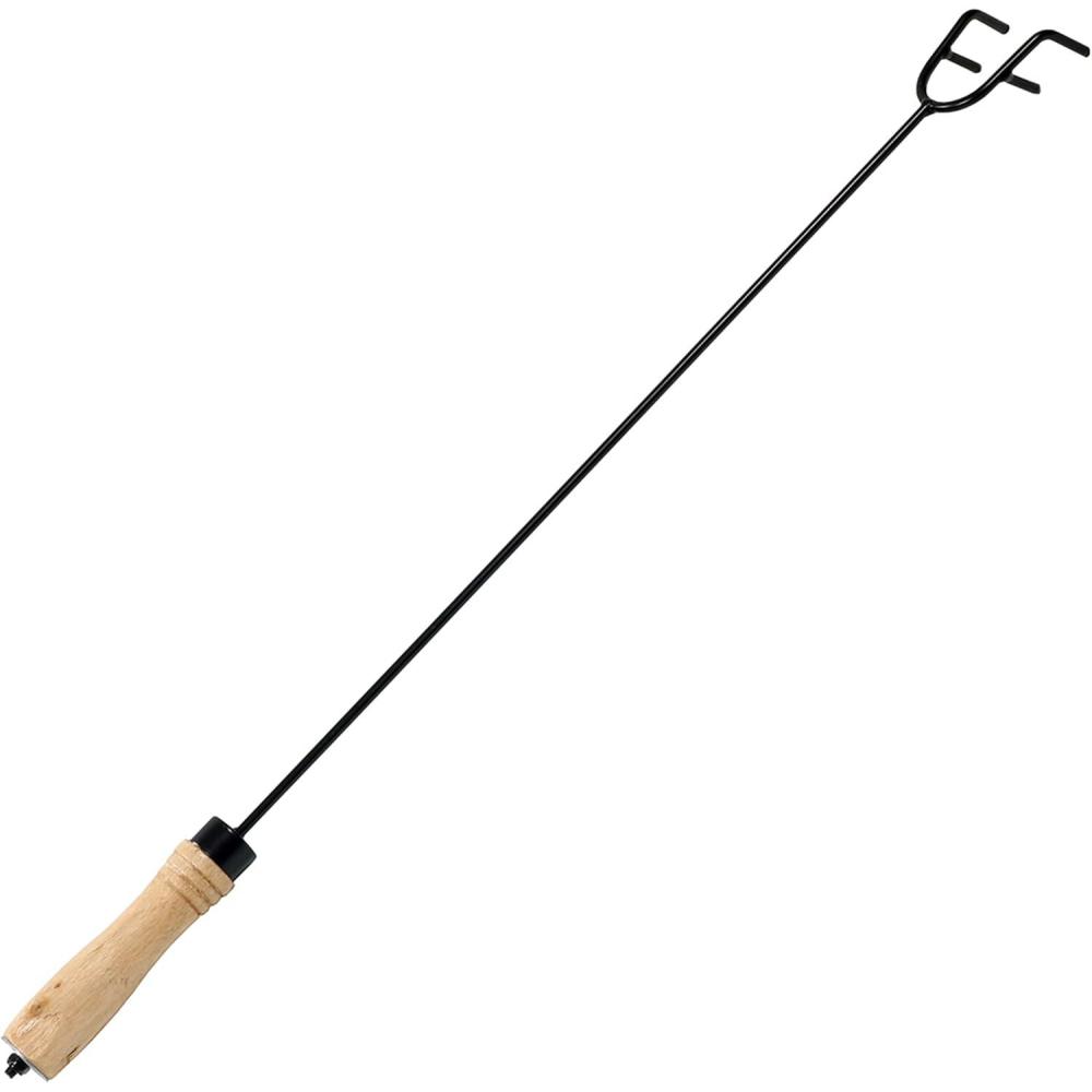 imageSunnydaze 26Inch Steel Fire Pit Poker Stick Wood Handle for Indoor or Outdoor Use