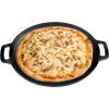 Sunnydaze 13.75-Inch Pre-Seasoned Cast Iron Pizza Pan with 2 Side Handles for Cooktop, Oven, and Grill