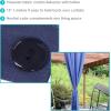 Sunnydaze 13-Inch Outdoor Curtain Tiebacks with Buttons – Spun Polyester with Resin Buttons – 2-Pack – Blue(Blue)