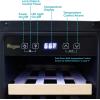 Sunnydaze 20-Bottle/63-Can Capacity Dual-Zone Wine and Beverage Refrigerator with Independent Temperature Control and LED Light