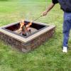 Sunnydaze 26-Inch Steel Fire Pit Poker Stick – Wood Handle – for Indoor or Outdoor Use