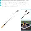 Sunnydaze 26-Inch Steel Fire Pit Poker Stick – Wood Handle – for Indoor or Outdoor Use