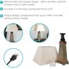 Sunnydaze 30″ Outdoor Table Lamp – Weather-Resistant Copper Trimmed Slate Light for Indoor or Outdoor Use – Cotton Lampshade