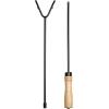 Sunnydaze 32-Inch Steel Fire Pit Poker with Wood Handle – for Indoor and Outdoor Use