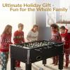 Sunnydaze 55-Inch Foosball Table Adult Size – Soccer Table with Chrome Plated Steel Rods – 2 Drink Holders – 4 Leg Levelers