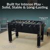 Sunnydaze 55-Inch Foosball Table Adult Size – Soccer Table with Chrome Plated Steel Rods – 2 Drink Holders – 4 Leg Levelers