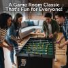 Sunnydaze 55-Inch Foosball Table Adult Size – Soccer Table with Chrome Plated Steel Rods – 2 Drink Holders – 4 Leg Levelers