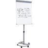 Sunnydaze Adjustable Magnetic Whiteboard Easel – Rolling Dry Erase Board with Flip Chart for Office, Home, or School