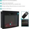 Sunnydaze Black Contemporary Indoor Electric Fireplace Insert – Wall Mount Electric Fireplace Heater with 9 Color Options – 23-Inch(23 in)