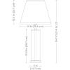 Sunnydaze Cylinder Glass Table Lamp Set of 2 with Shade – 27.75″ H – Indoor Modern Accent Lamps with Clear Base – Plug-in Electric