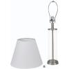 Sunnydaze Cylinder Glass Table Lamp Set of 2 with Shade – 27.75″ H – Indoor Modern Accent Lamps with Clear Base – Plug-in Electric