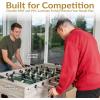 Sunnydaze Delano 54.5-Inch Indoor Foosball Table Adult Size – Soccer Game Table for Adults – 2 Balls – Gray Distressed Wood Look