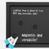 Sunnydaze Large Magnetic Chalkboard for Wall with Pine Frame – Blackboard for Wall Includes Chalk and Eraser – Black(Black)