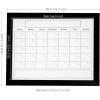 Sunnydaze Monthly Calendar Whiteboard for Wall – Dry Erase Board Calendar with Pine Wood Frame