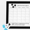Sunnydaze Monthly Calendar Whiteboard for Wall – Dry Erase Board Calendar with Pine Wood Frame