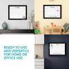 Sunnydaze Monthly Calendar Whiteboard for Wall – Dry Erase Board Calendar with Pine Wood Frame