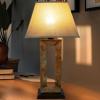 Sunnydaze Open Rectangle Side Table Lamp for Living Room – Slate Indoor or Outdoor Table Lamp – 31″ H – Plug-in Electric