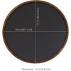 Sunnydaze Round Magnetic Chalkboard for Wall with Pine Frame – Includes Chalk and Eraser – Rustic Brown