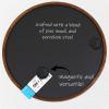 Sunnydaze Round Magnetic Chalkboard for Wall with Pine Frame – Includes Chalk and Eraser – Rustic Brown