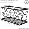 Sunnydaze Small Countertop Wine Rack – Metal Folding Wine Stand for The Kitchen or Bar – Black – 17.25″ W