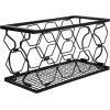 Sunnydaze Small Countertop Wine Rack – Metal Folding Wine Stand for The Kitchen or Bar – Black – 17.25″ W