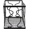 Sunnydaze Small Countertop Wine Rack – Metal Folding Wine Stand for The Kitchen or Bar – Black – 17.25″ W