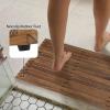 Sunnydaze Solid Teak Shower Mat – Spa-Inspired Large Wood Bath Mat for Indoor or Outdoor Use – 32″ x 20″(1)