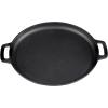 Sunnydaze 13.75-Inch Pre-Seasoned Cast Iron Pizza Pan with 2 Side Handles for Cooktop, Oven, and Grill