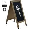 Sunnydaze Magnetic A-Frame Chalkboard Sign – Chalk Sandwich Board Sidewalk Sign – 40″ x 20″ – Weathered Wood(Weathered Wood)