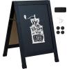 Sunnydaze Magnetic A-Frame Chalkboard Sign – Double-Sided Chalk Sandwich Board Sidewalk Sign – 30″ x 20″ – Black(Black)