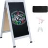 Sunnydaze Magnetic A-Frame Chalkboard Sign – Double-Sided Chalk Sandwich Board Sidewalk Sign – 57″ x 27.5″ – Rustic Brown(Whitewash)